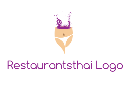 girl in bikini and wine splash vector
