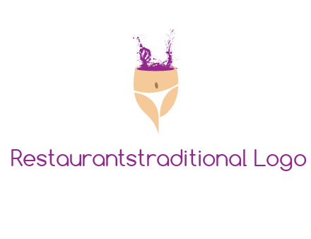 girl in bikini and wine splash vector