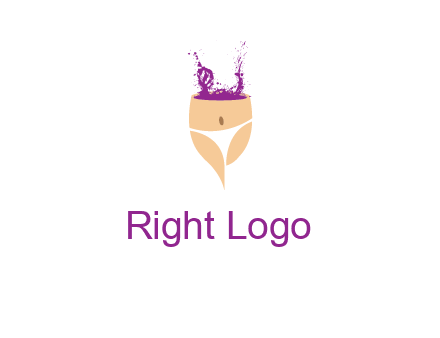 girl in bikini and wine splash vector