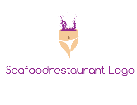 girl in bikini and wine splash vector