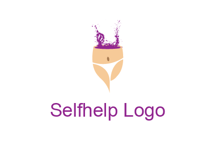 girl in bikini and wine splash vector