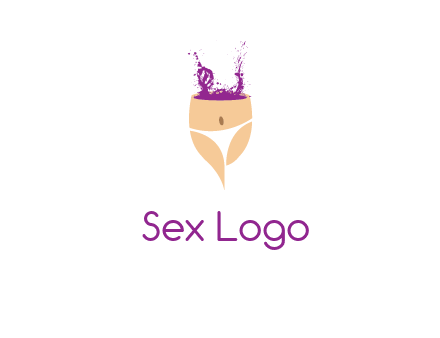 girl in bikini and wine splash vector