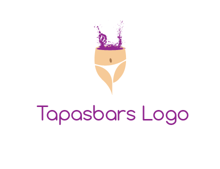 girl in bikini and wine splash vector