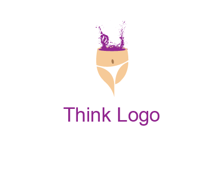 girl in bikini and wine splash vector