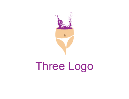 girl in bikini and wine splash vector