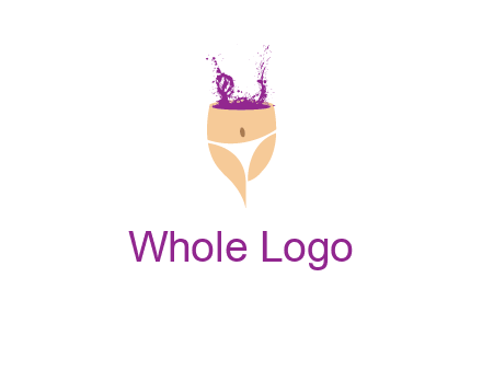 girl in bikini and wine splash vector