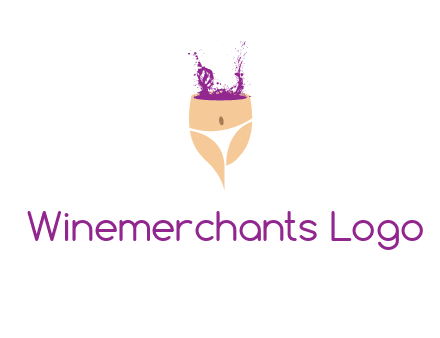 girl in bikini and wine splash vector