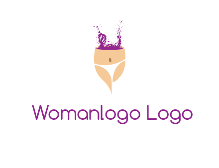 girl in bikini and wine splash vector