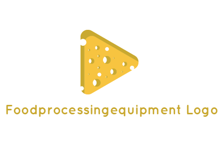 two rounded triangles of cheese forming a logo