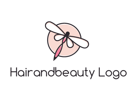 dragonfly slanting over a circle logo