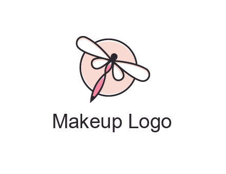 dragonfly slanting over a circle logo
