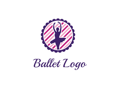 ballerina in 5th ballet position circular logo