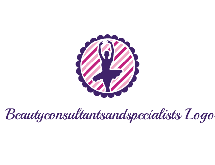 ballerina in 5th ballet position circular logo