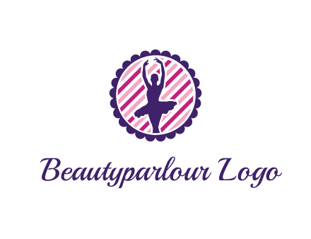ballerina in 5th ballet position circular logo