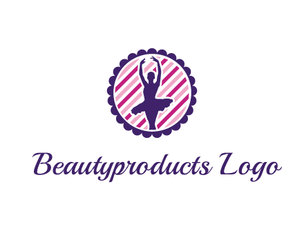 ballerina in 5th ballet position circular logo