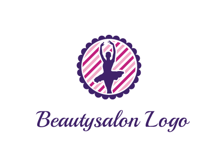ballerina in 5th ballet position circular logo