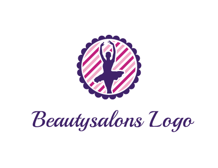 ballerina in 5th ballet position circular logo