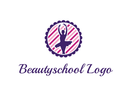 ballerina in 5th ballet position circular logo