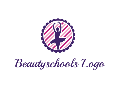 ballerina in 5th ballet position circular logo