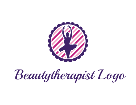 ballerina in 5th ballet position circular logo