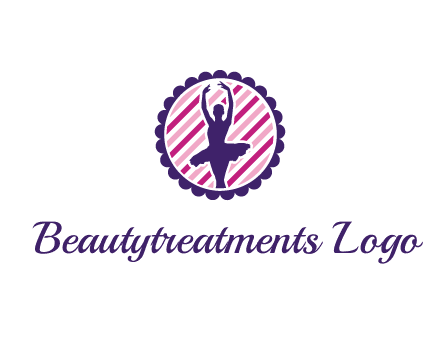 ballerina in 5th ballet position circular logo