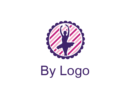 ballerina in 5th ballet position circular logo