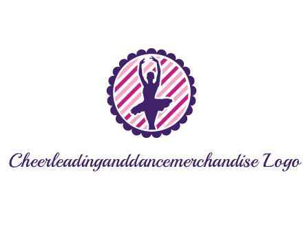 ballerina in 5th ballet position circular logo
