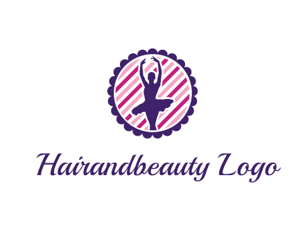 ballerina in 5th ballet position circular logo