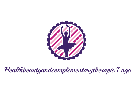 ballerina in 5th ballet position circular logo