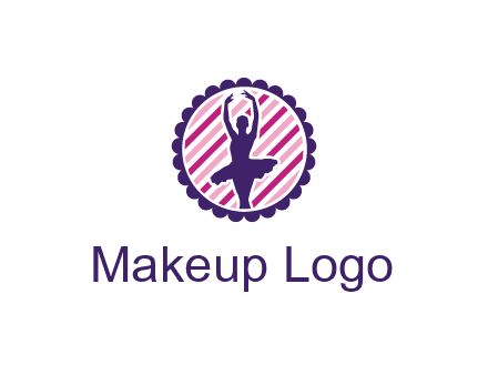 ballerina in 5th ballet position circular logo