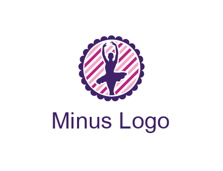 ballerina in 5th ballet position circular logo