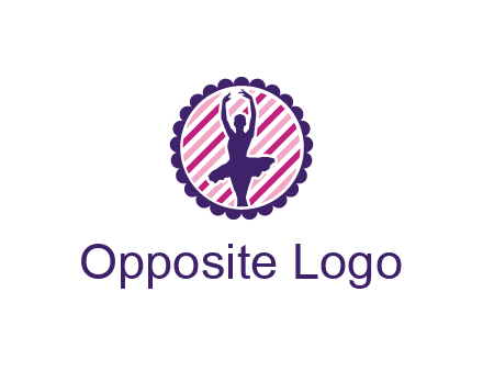 ballerina in 5th ballet position circular logo