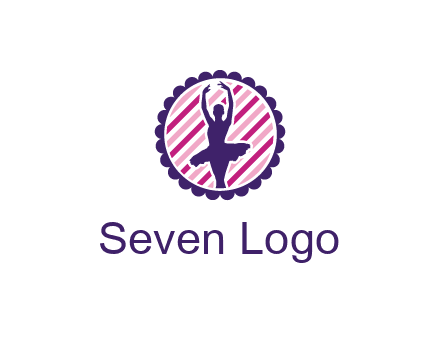 ballerina in 5th ballet position circular logo