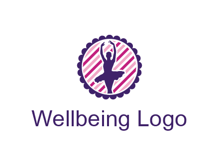 ballerina in 5th ballet position circular logo