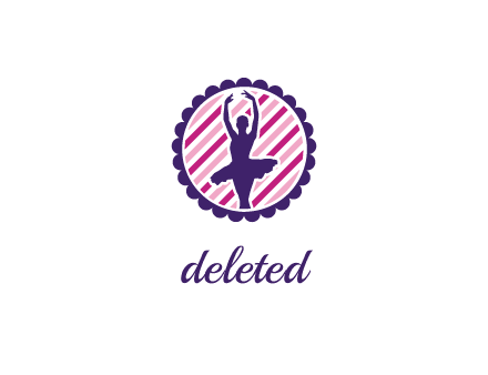 ballerina in 5th ballet position circular logo