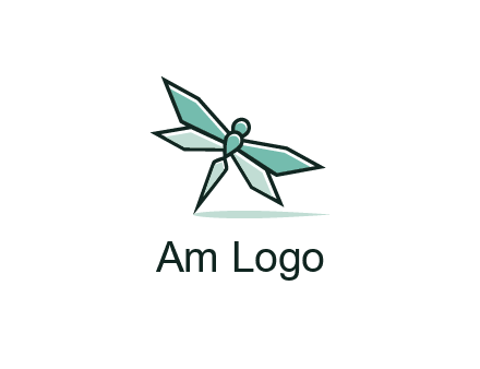 geometric dragonfly logo