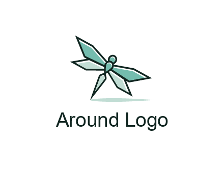 geometric dragonfly logo