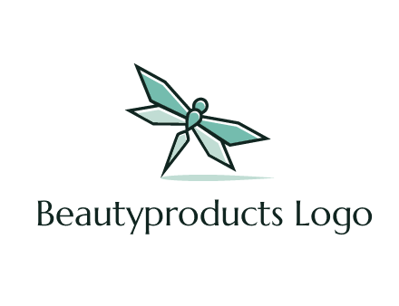 geometric dragonfly logo