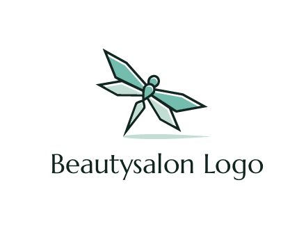 geometric dragonfly logo