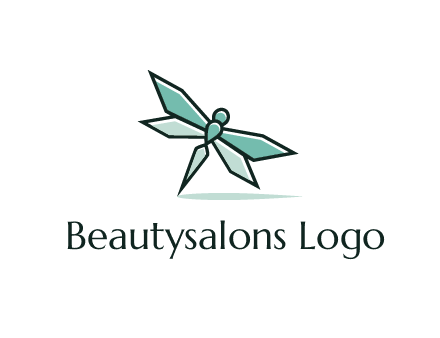 geometric dragonfly logo