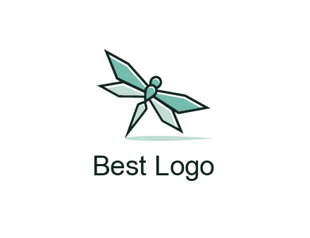 geometric dragonfly logo
