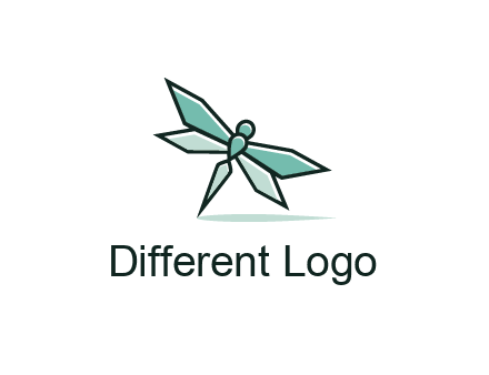 geometric dragonfly logo