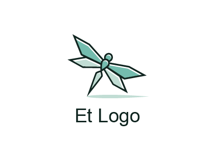 geometric dragonfly logo