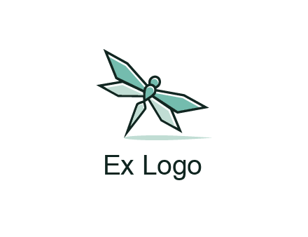 geometric dragonfly logo