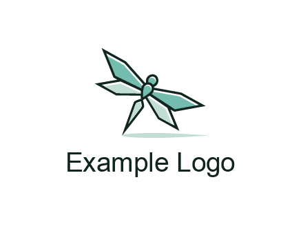 geometric dragonfly logo