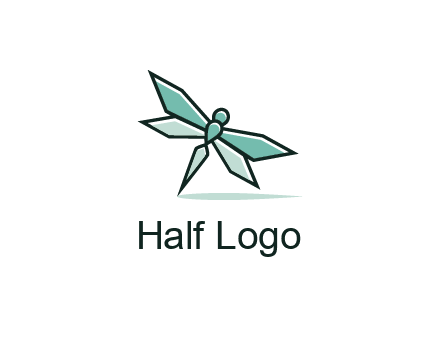 geometric dragonfly logo