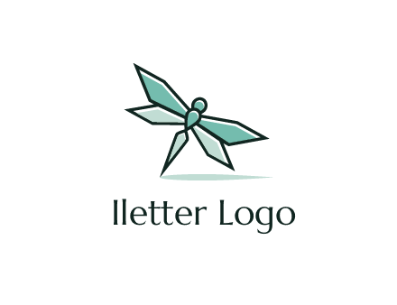 geometric dragonfly logo