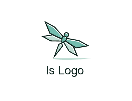 geometric dragonfly logo