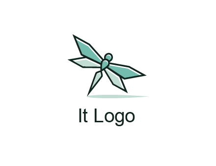 geometric dragonfly logo