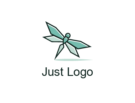 geometric dragonfly logo